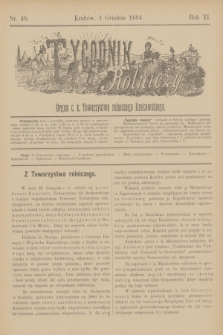 Tygodnik Rolniczy : Organ c. k. Towarzystwa rolniczego Krakowskiego. R.11, nr 48 (1 grudnia 1894)