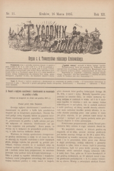 Tygodnik Rolniczy : Organ c. k. Towarzystwa rolniczego Krakowskiego. R.12, nr 11 (16 marca 1895)