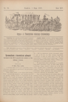 Tygodnik Rolniczy : Organ c. k. Towarzystwa rolniczego Krakowskiego. R.14, nr 18 (1 maja 1897)