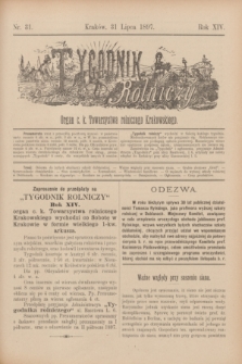 Tygodnik Rolniczy : Organ c. k. Towarzystwa rolniczego Krakowskiego. R.14, nr 31 (31 lipca 1897)