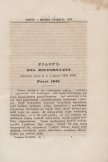 Przegląd Poznański : pismo sześciotygodniowe. T.11, Poszyt 1 (drugie półrocze 1850)