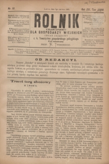 Rolnik : czasopismo dla gospodarzy wiejskich : organ urzędowy c. k. Towarzystwa gospodarskiego galicyjskiego. R.14, T.28, Nr. 10 (8 czerwca 1881)