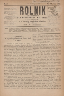 Rolnik : czasopismo dla gospodarzy wiejskich : organ urzędowy c. k. Towarzystwa gospodarskiego galicyjskiego. R.14, T.29, Nr. 11 (3 grudnia 1881)