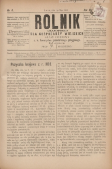 Rolnik : czasopismo dla gospodarzy wiejskich : organ urzędowy c. k. Towarzystwa gospodarskiego galicyjskiego. R.16, T.32, Nr. 8 (1 maja 1883)