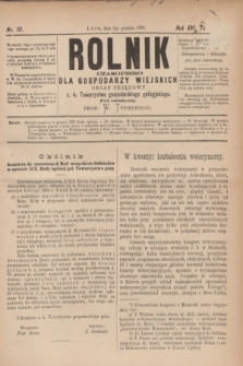 Rolnik : czasopismo dla gospodarzy wiejskich : organ urzędowy c. k. Towarzystwa gospodarskiego galicyjskiego. R.16, T.33, Nr. 10 (3 grudnia 1883)