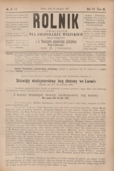 Rolnik : tygodnik dla gospodarzy wiejskich : organ urzędowy c. k. Towarzystwa gospodarskiego galicyjskiego. R.20, T.40, Nr. 6/7 (13 sierpnia 1887)
