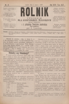Rolnik : tygodnik dla gospodarzy wiejskich : organ urzędowy c. k. galicyjskiego Towarzystwa gospodarskiego. R.23, T.45, Nr. 9 (1 marca 1890)