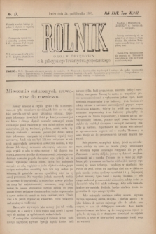 Rolnik : organ urzędowy c. k. galicyjskiego Towarzystwa gospodarskiego. R.24, T.48, Nr. 17 (24 października 1891)