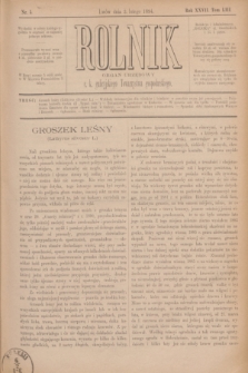 Rolnik : organ urzędowy c. k. galicyjskiego Towarzystwa gospodarskiego. R.27, T.53, Nr. 5 (3 lutego 1894)