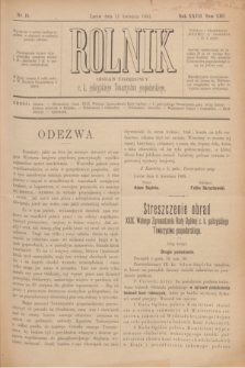 Rolnik : organ urzędowy c. k. galicyjskiego Towarzystwa gospodarskiego. R.27, T.53, Nr. 15 (14 kwietnia 1894)