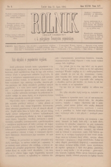 Rolnik : organ urzędowy c. k. galicyjskiego Towarzystwa gospodarskiego. R.27, T.54, Nr. 3 (21 lipca 1894)