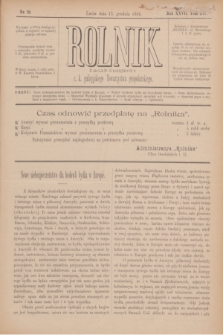 Rolnik : organ urzędowy c. k. galicyjskiego Towarzystwa gospodarskiego. R.27, T.54, Nr. 24 (15 grudnia 1894)