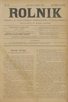 Rolnik : organ c. k. galicyjskiego Towarzystwa gospodarskiego. R.32, T.62, Nr. 13 (1 kwietnia 1899)