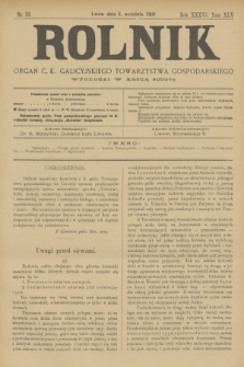 Rolnik : organ c. k. galicyjskiego Towarzystwa gospodarskiego. R.36, T.66 [!], Nr. 36 (5 września 1903)