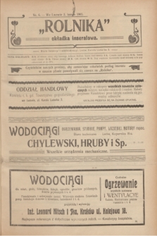 Rolnik : organ c. k. galicyjskiego Towarzystwa gospodarskiego. R.38, T.69, Nr. 6 (3 lutego 1905) + dod.