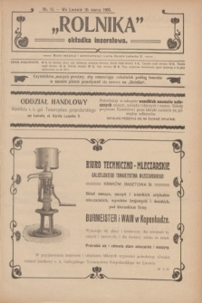 Rolnik : organ c. k. galicyjskiego Towarzystwa gospodarskiego. R.38, T.69, Nr. 11 (10 marca 1905) + dod.