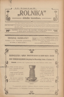 Rolnik : organ c. k. galicyjskiego Towarzystwa gospodarskiego. R.38, T.69, Nr. 22 (26 maja 1905) + dod.