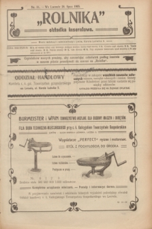 Rolnik : organ c. k. galicyjskiego Towarzystwa gospodarskiego. R.38, T.70, Nr. 31 (28 lipca 1905) + dod.