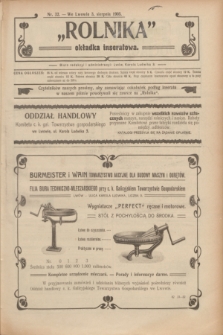 Rolnik : organ c. k. galicyjskiego Towarzystwa gospodarskiego. R.38, T.70, Nr. 32 (4 sierpnia 1905) + dod.