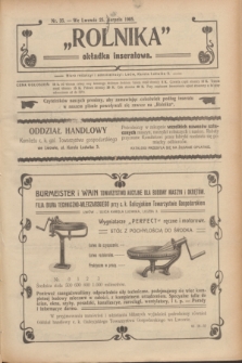 Rolnik : organ c. k. galicyjskiego Towarzystwa gospodarskiego. R.38, T.70, Nr. 35 (25 sierpnia 1905) + dod.