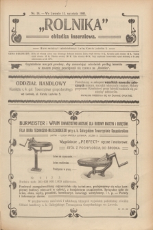Rolnik : organ c. k. galicyjskiego Towarzystwa gospodarskiego. R.38, T.70, Nr. 38 (15 września 1905) + dod.