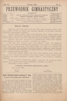 Przewodnik Gimnastyczny „Sokoł” : organ towarzystw gimnastycznych. R.11, nr 6 (czerwiec 1891)