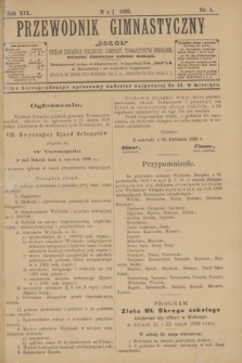 Przewodnik Gimnastyczny "Sokoł" : organ Związku Polskich Gimnast. Towarzystw Sokolich. R.19, nr 5 (maj 1899)