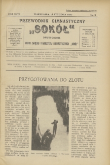 Przewodnik Gimnastyczny „Sokół” : organ Związku Towarzystw Gimnastycznych „Sokół”. R.46, nr 2 (15 stycznia 1929)