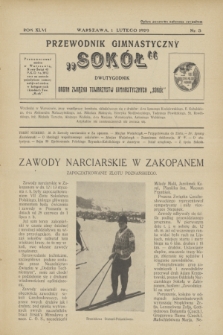 Przewodnik Gimnastyczny „Sokół” : organ Związku Towarzystw Gimnastycznych „Sokół”. R.46, nr 3 (1 lutego 1929)