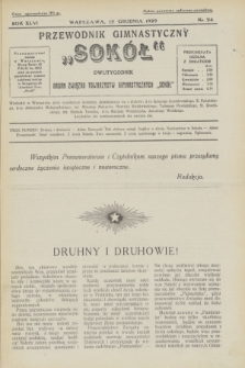 Przewodnik Gimnastyczny „Sokół” : organ Związku Towarzystw Gimnastycznych „Sokół”. R.46, nr 24 (15 grudnia 1929)
