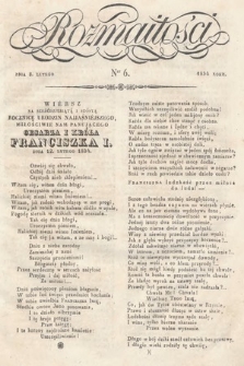Rozmaitości : pismo dodatkowe do Gazety Lwowskiej. 1834, nr 6
