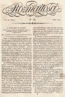Rozmaitości : pismo dodatkowe do Gazety Lwowskiej. 1834, nr 13