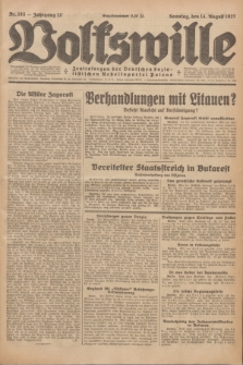 Volkswille : Zentralorgan der Deutschen Sozialistischen Arbeitspartei Polens. Jg.12, Nr. 185 (14 August 1927) + dod.