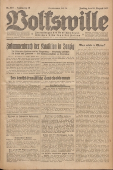 Volkswille : Zentralorgan der Deutschen Sozialistischen Arbeitspartei Polens. Jg.12, Nr. 188 (19 August 1927) + dod.