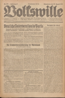 Volkswille : Zentralorgan der Deutschen Sozialistischen Arbeitspartei Polens. Jg.12, Nr. 189 (20 August 1927) + dod.