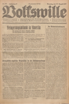 Volkswille : Zentralorgan der Deutschen Sozialistischen Arbeitspartei Polens. Jg.12, Nr. 191 (23 August 1927) + dod.