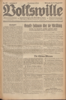 Volkswille : Zentralorgan der Deutschen Sozialistischen Arbeitspartei Polens. Jg.12, Nr. 198 (31 August 1927) + dod.