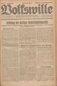 Volkswille : Zentralorgan der Deutschen Sozialistischen Arbeitspartei Polens. Jg.12, Nr. 204 (7 September 1927) + dod.