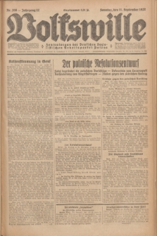 Volkswille : Zentralorgan der Deutschen Sozialistischen Arbeitspartei Polens. Jg.12, Nr. 208 (11 September 1927) + dod.