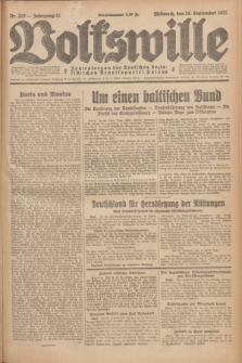 Volkswille : Zentralorgan der Deutschen Sozialistischen Arbeitspartei Polens. Jg.12, Nr. 210 (14 September 1927) + dod.