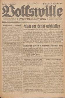 Volkswille : Zentralorgan der Deutschen Sozialistischen Arbeitspartei Polens. Jg.12, Nr. 218 (23 September 1927) + dod.