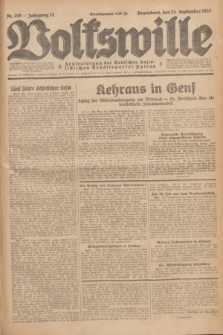 Volkswille : Zentralorgan der Deutschen Sozialistischen Arbeitspartei Polens. Jg.12, Nr. 219 (24 September 1927) + dod.