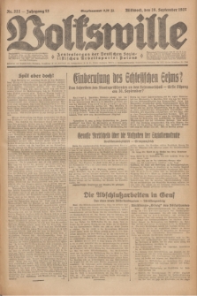 Volkswille : Zentralorgan der Deutschen Sozialistischen Arbeitspartei Polens. Jg.12, Nr. 222 (28 September 1927) + dod.