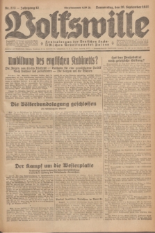 Volkswille : Zentralorgan der Deutschen Sozialistischen Arbeitspartei Polens. Jg.12, Nr. 223 (29 September 1927) + dod.
