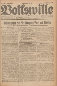Volkswille : Zentralorgan der Deutschen Sozialistischen Arbeitspartei Polens. Jg.12, Nr. 226 (2 Oktober 1927) + dod.