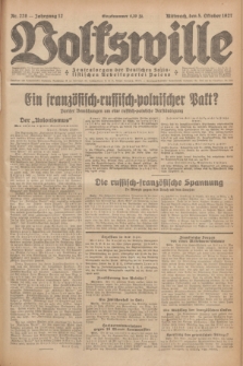 Volkswille : Zentralorgan der Deutschen Sozialistischen Arbeitspartei Polens. Jg.12, Nr. 228 (5 Oktober 1927) + dod.
