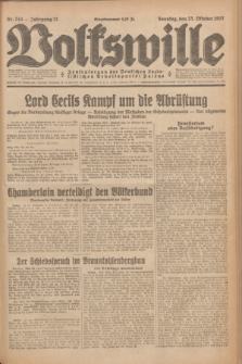 Volkswille : Zentralorgan der Deutschen Sozialistischen Arbeitspartei Polens. Jg.12, Nr. 244 (23 Oktober 1927) + dod.