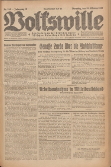 Volkswille : Zentralorgan der Deutschen Sozialistischen Arbeitspartei Polens. Jg.12, Nr. 245 (25 Oktober 1927) + dod.