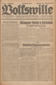 Volkswille : Zentralorgan der Deutschen Sozialistischen Arbeitspartei Polens. Jg.12, Nr. 251 (1 November 1927) + dod.