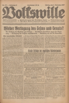 Volkswille : Zentralorgan der Deutschen Sozialistischen Arbeitspartei Polens. Jg.12, Nr. 253 (4 November 1927) + dod.